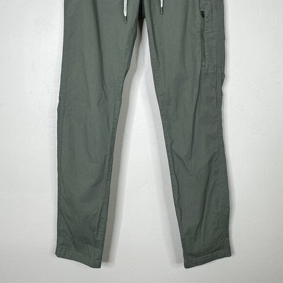 Vuori Pants Women M Ripstop Army Green DuraTerra Drawstring Pull Up Pockets - Picture 3 of 15